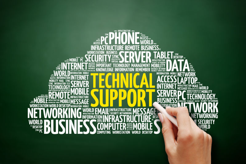 绿色背景下的技术支持云理念