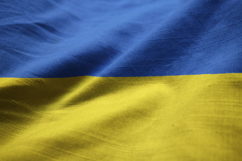 乌克兰国旗飘扬
