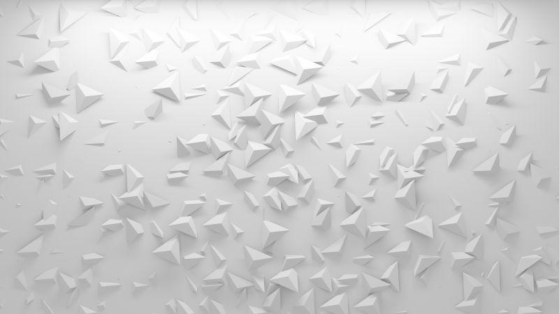 白色的三角形立体抽象背景