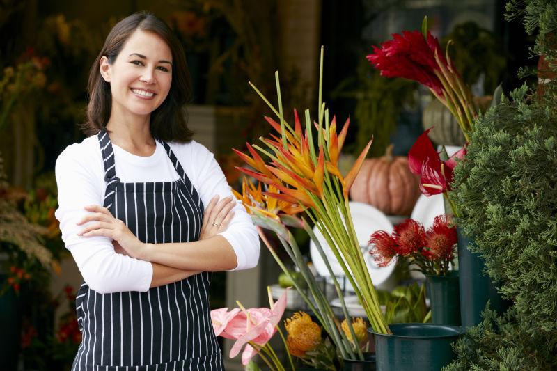 店外女花店肖像