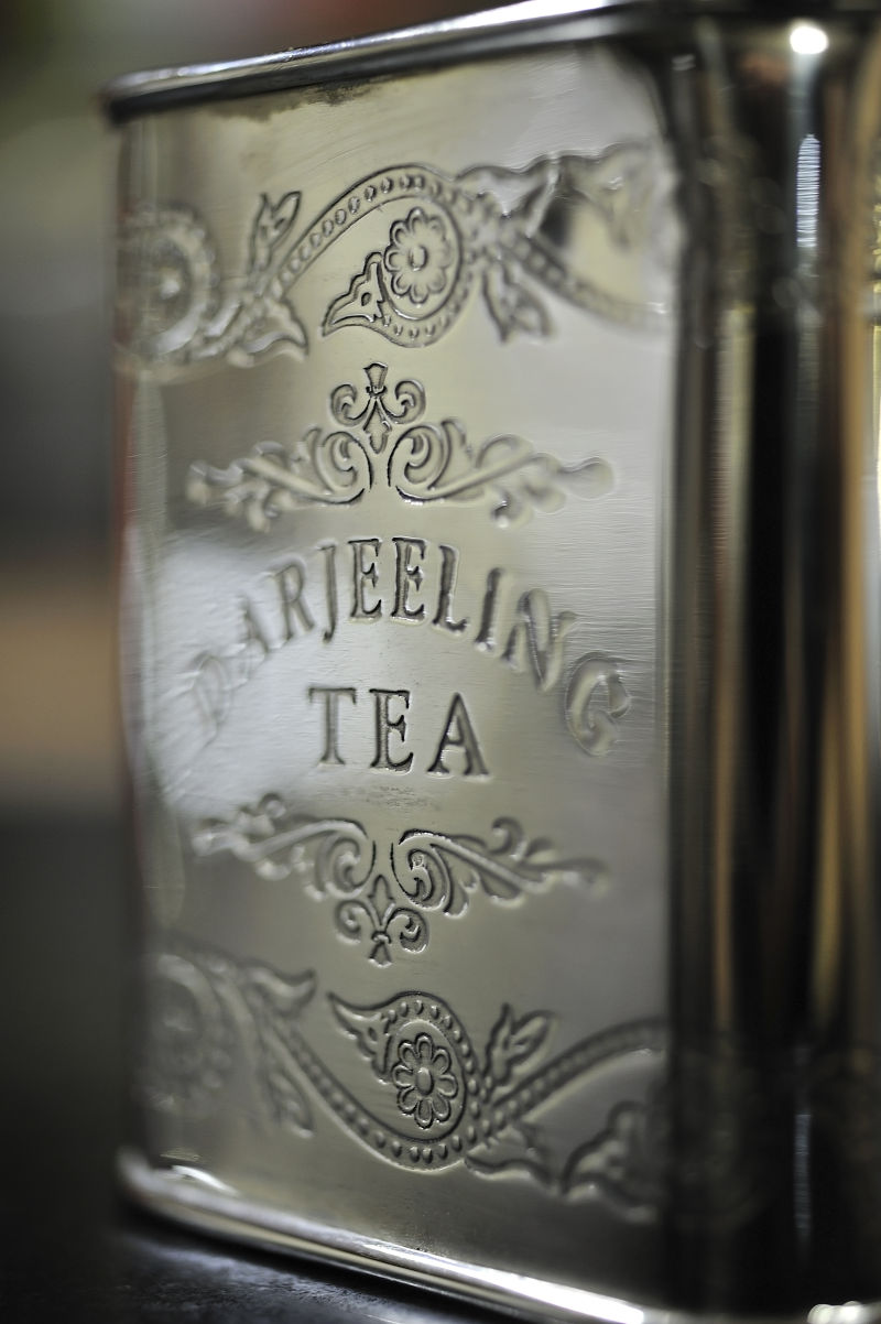 大吉岭茶银茶盒