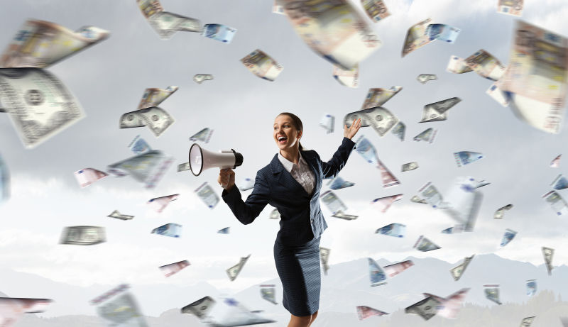 拿着喇叭的商人