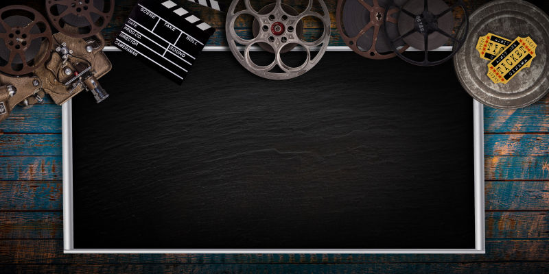 电影设备下的黑色板块