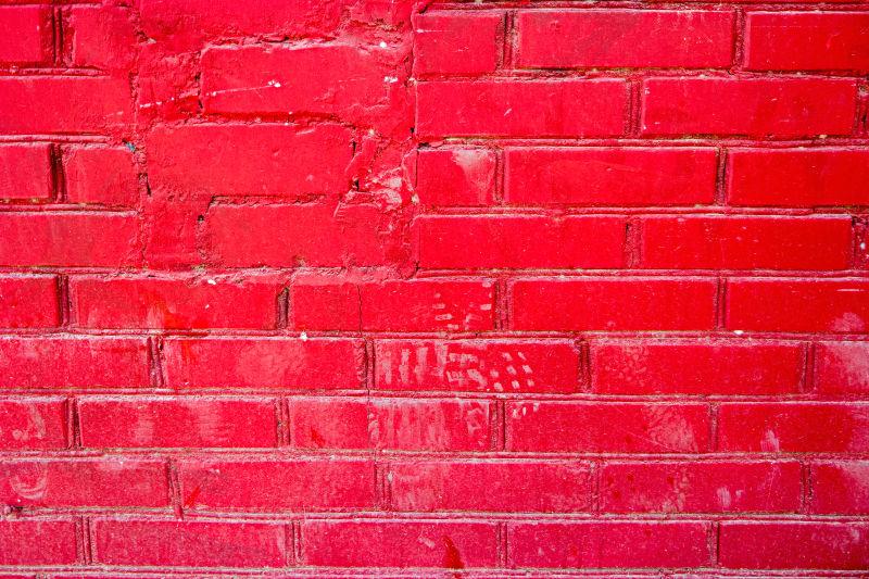 红色砖墙的纹理