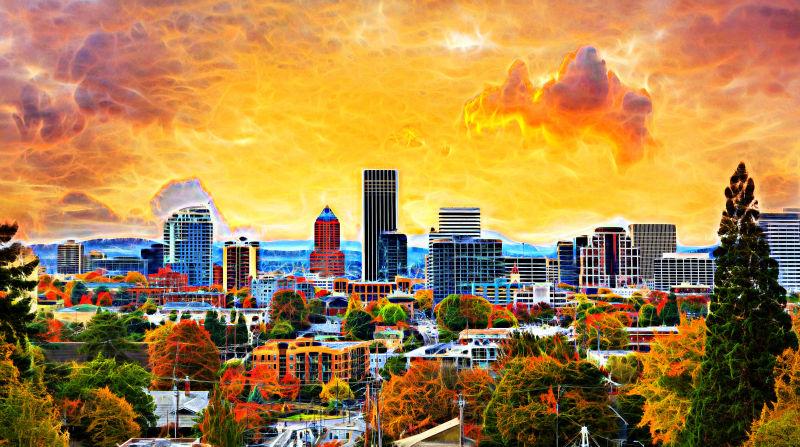 市中心城区抽象画