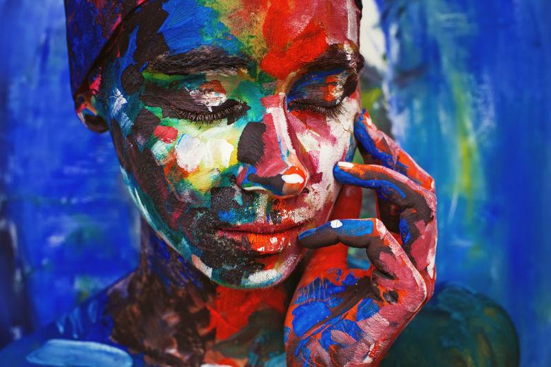 年轻的女人油画