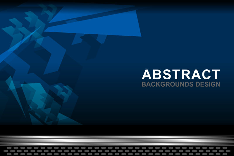 创意矢量现代蓝色抽象背景