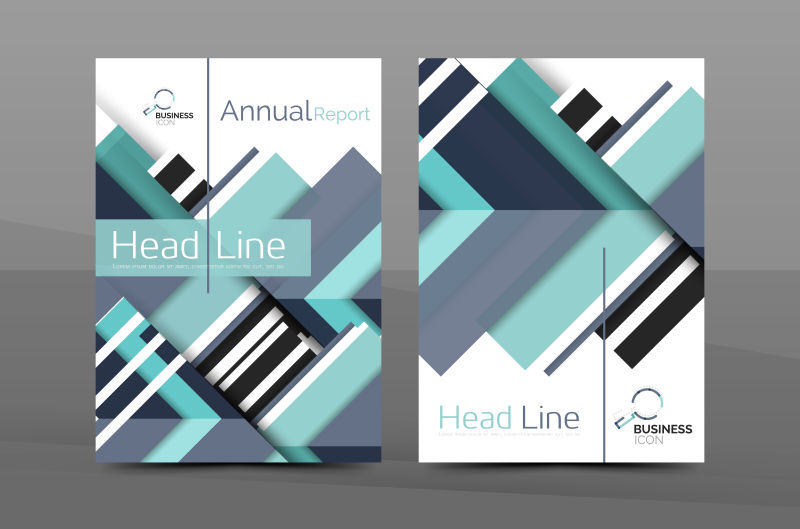 矢量企业年度报告封面设计