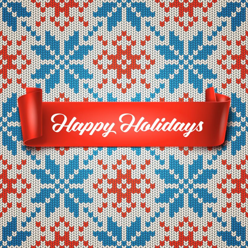 红色节日丝带矢量设计