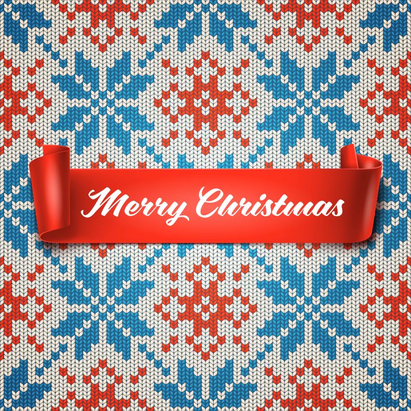 矢量节日红丝带设计