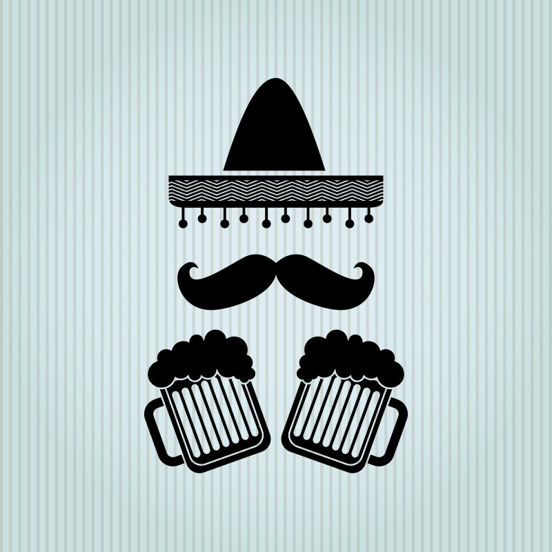 矢量创意墨西哥概念图标 