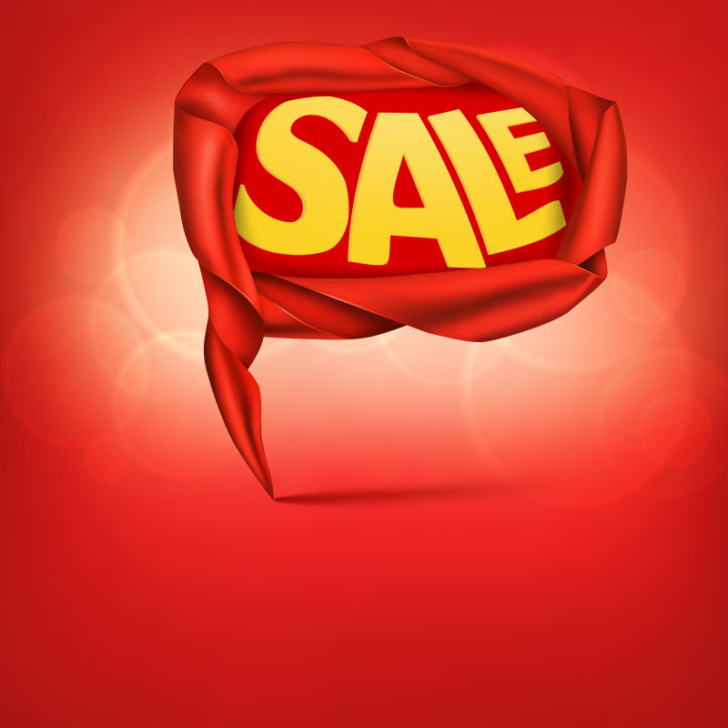 创意矢量红色促销折扣概念的背景