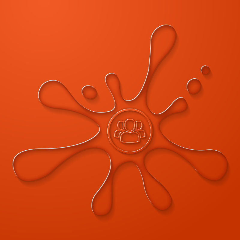 抽象矢量商人概念的线条插图