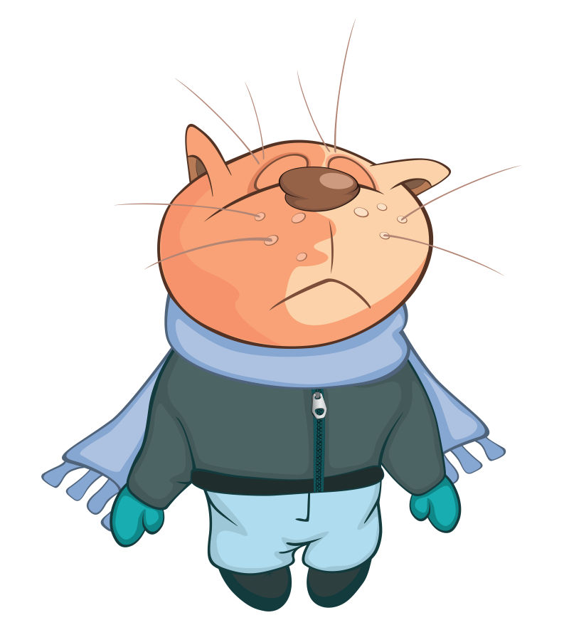 矢量帅气的卡通猫咪