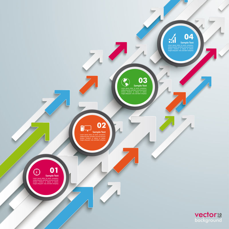 矢量创意流程图表设计