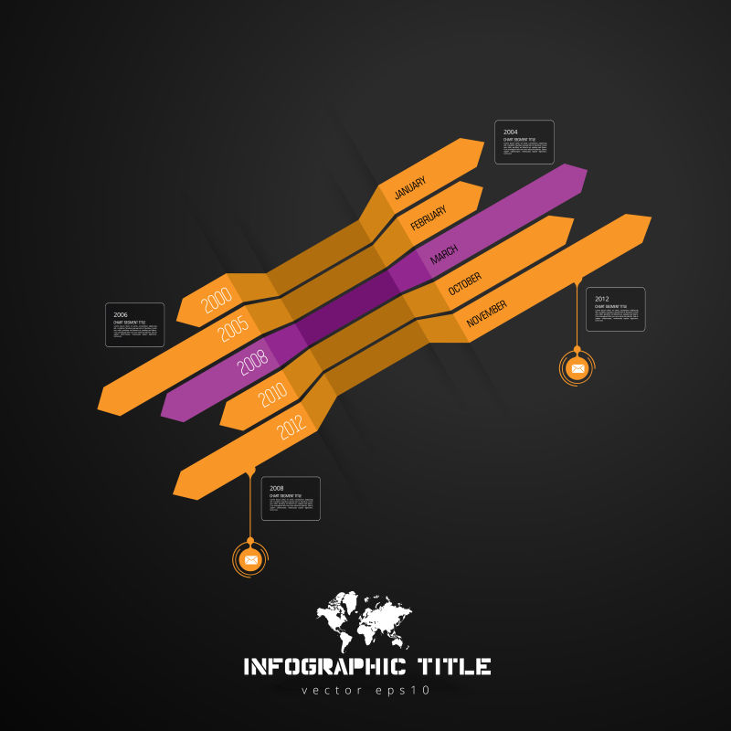 创意矢量几何折纸风格的信息图表设计