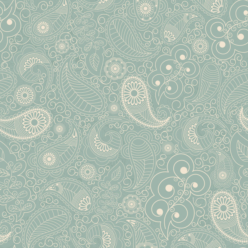 矢量的青色花卉背景