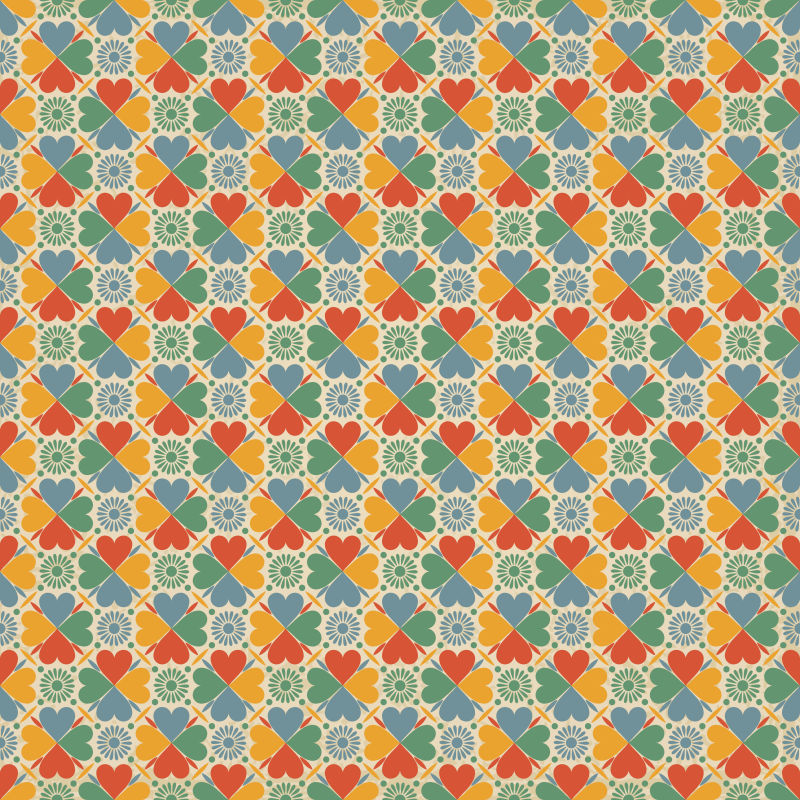 矢量的心形图案背景设计