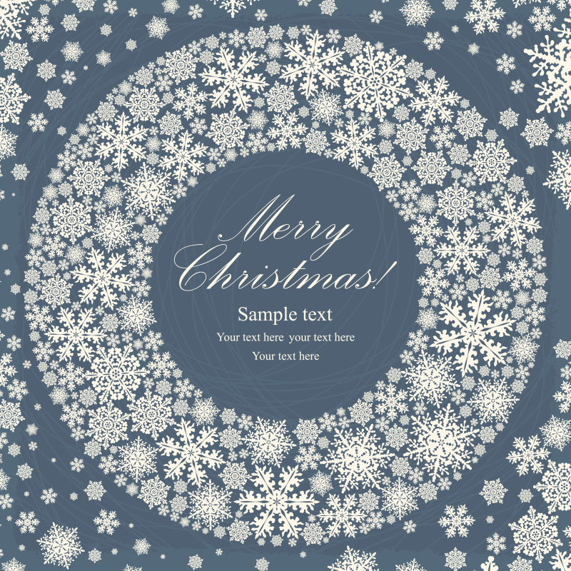 矢量的雪花图案背景设计