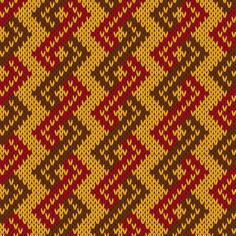 创意矢量暖色调的针织锯齿状的纹理背景