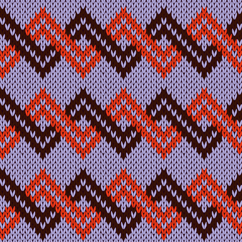 创意矢量紫色红色锯齿状针织纹理背景