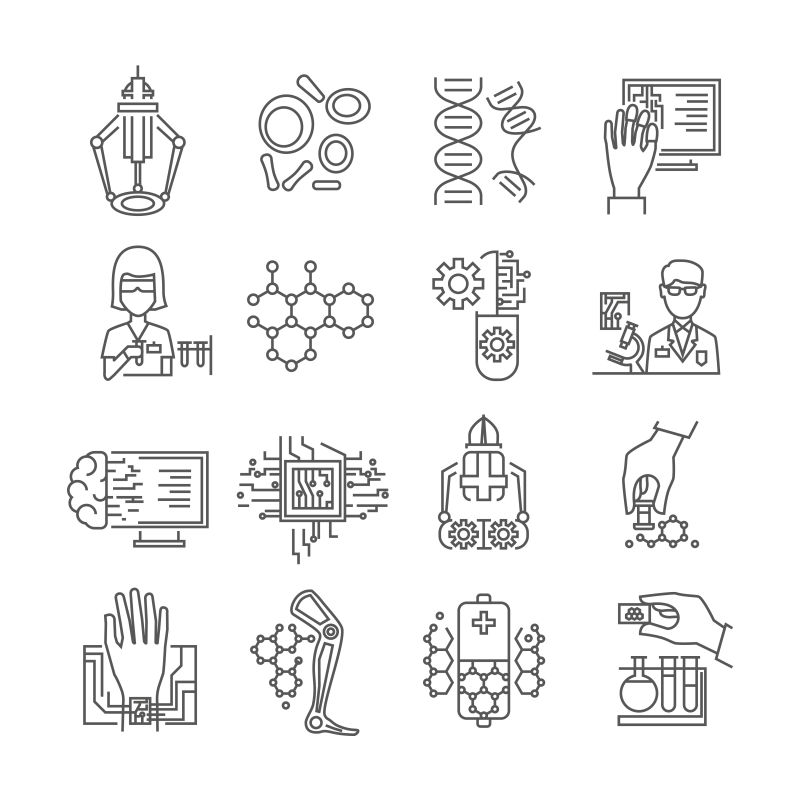 矢量的科学研究图标设计