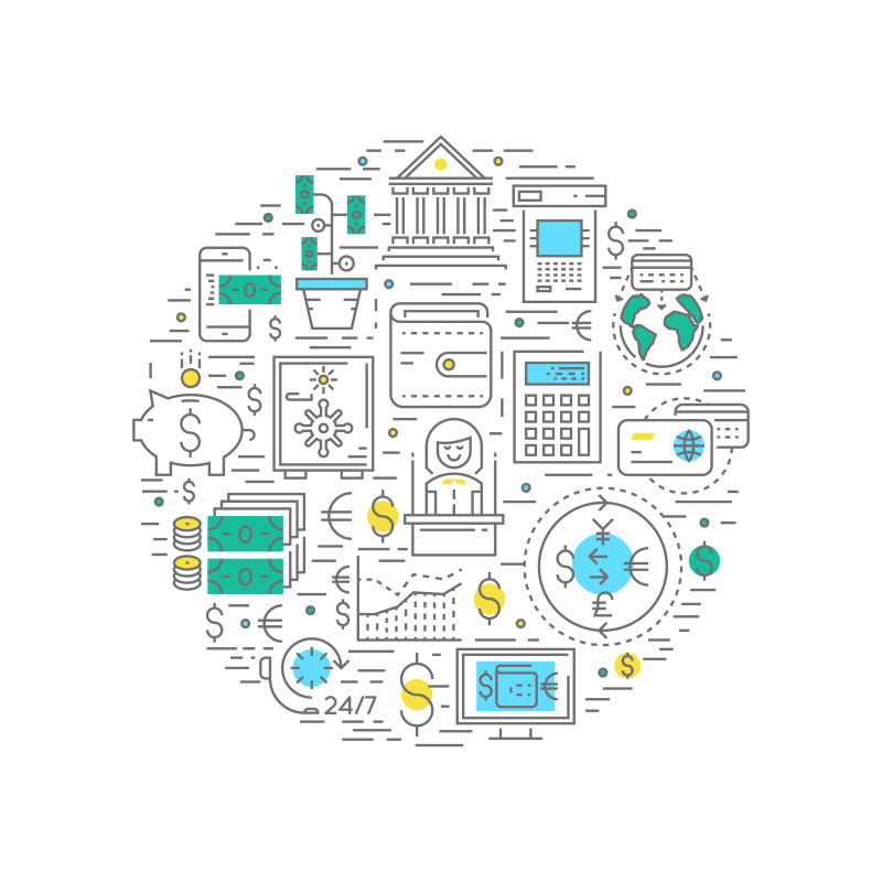 矢量的金融业务插图设计