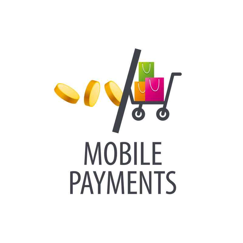 创意矢量网络购物支付概念标志