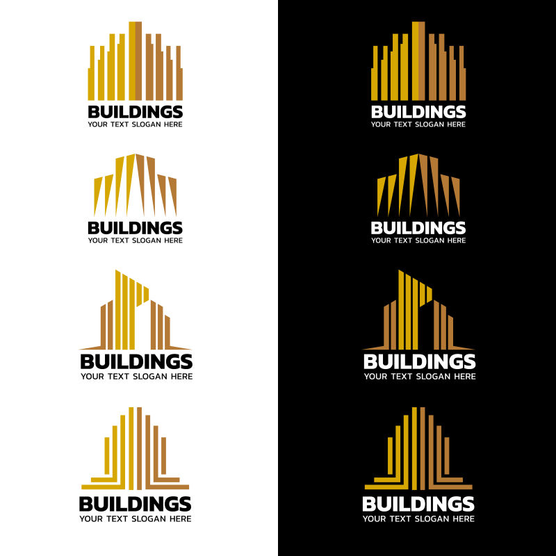 金色建筑标志矢量设计