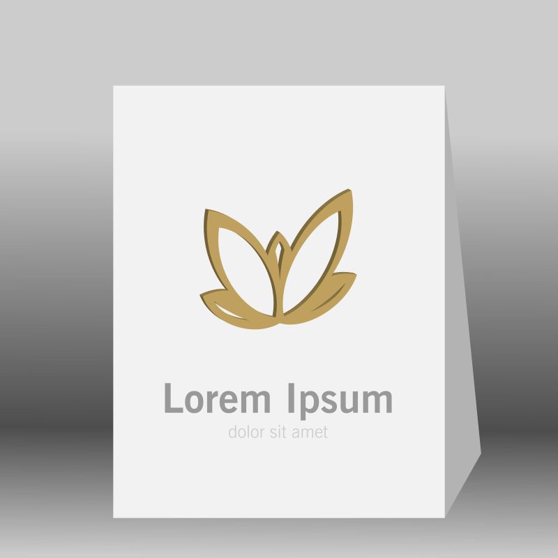 3D花卉标志矢量设计