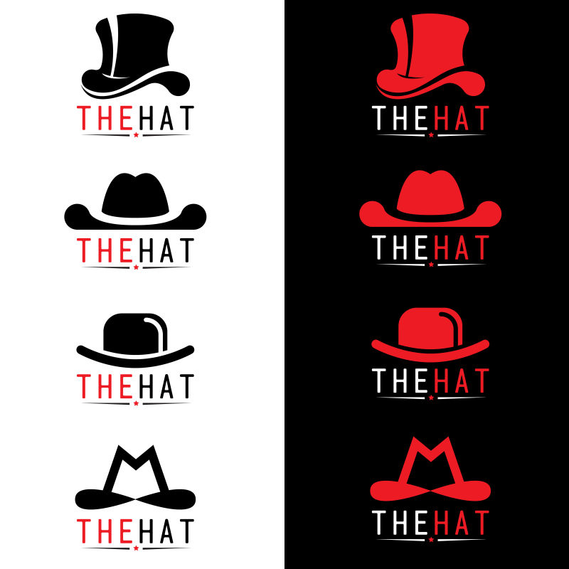 矢量的帽子图案标志设计