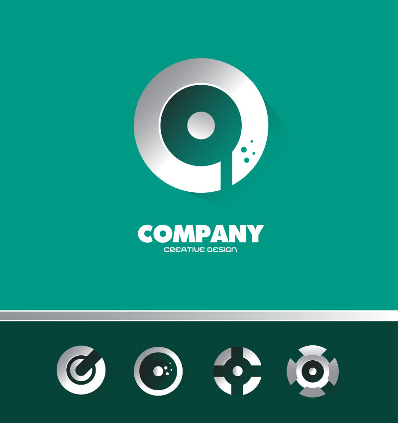 矢量的剪纸风格公司图标