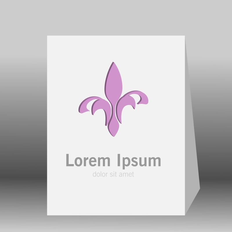 粉色抽象花卉标志矢量设计