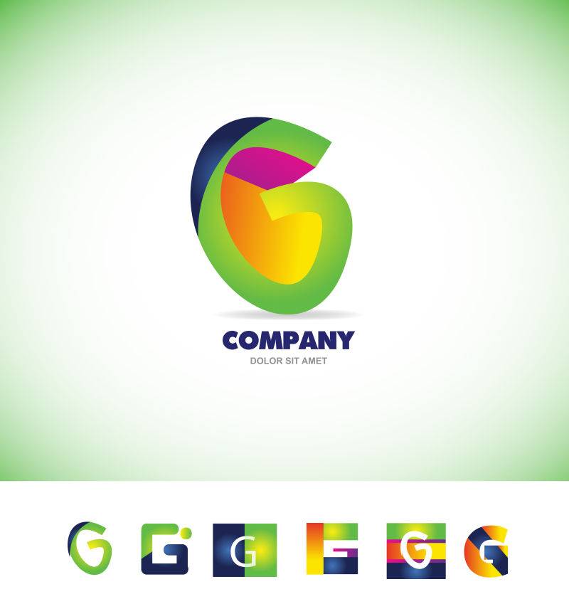 矢量的公司字母图标