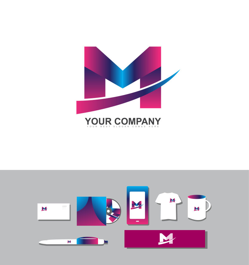 字母样式的企业标识矢量设计