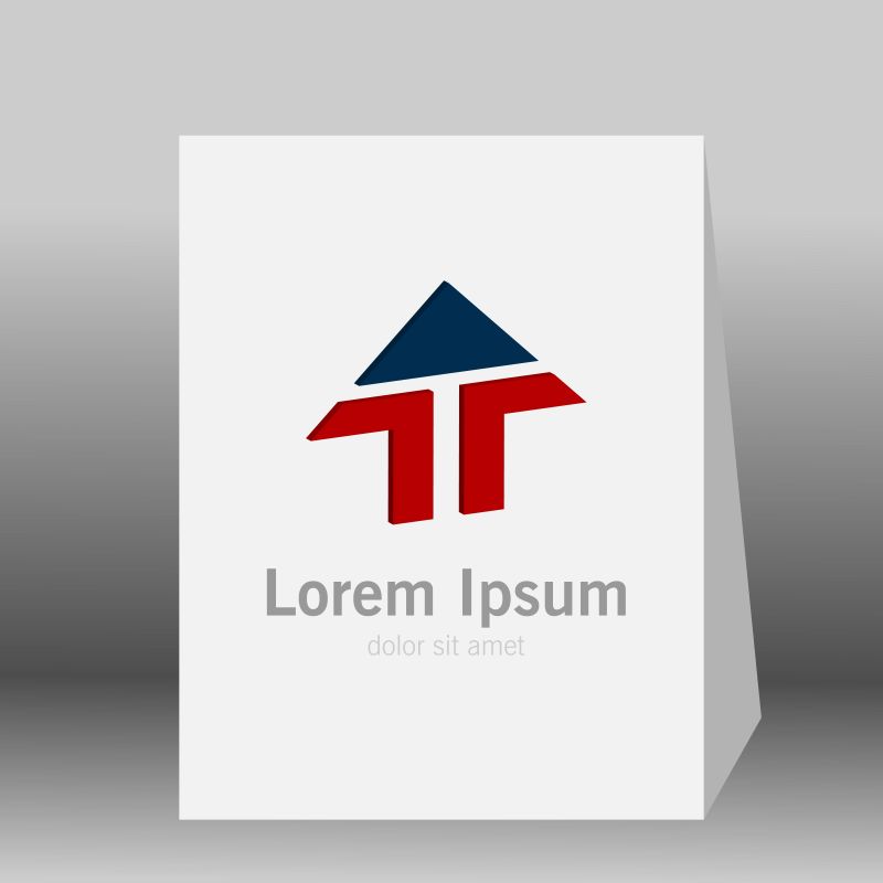 矢量的3D房地产标志