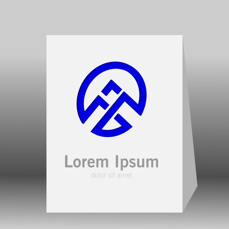 3D蓝色线圈标志矢量