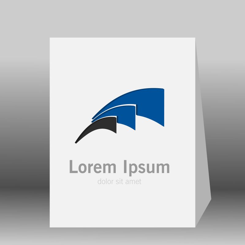 矢量的建筑施工3D标志