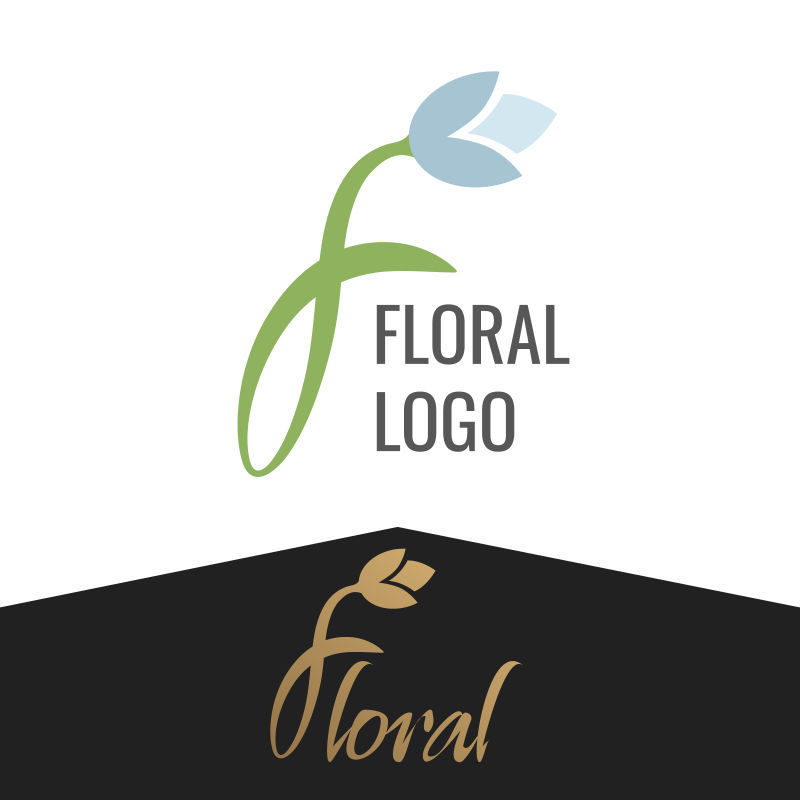 矢量的花卉标志设计