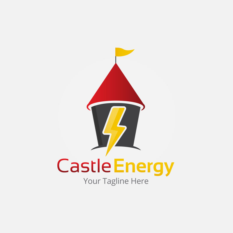 创意矢量城堡能源标志设计