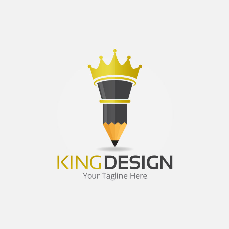 创意矢量设计之王概念的标志设计