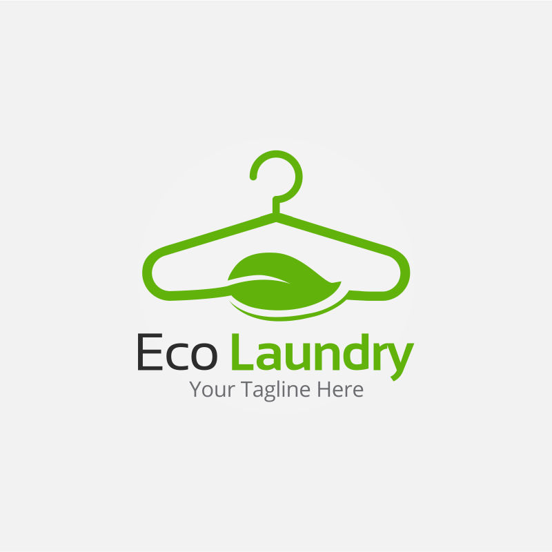 创意矢量生态洗衣概念的标志设计