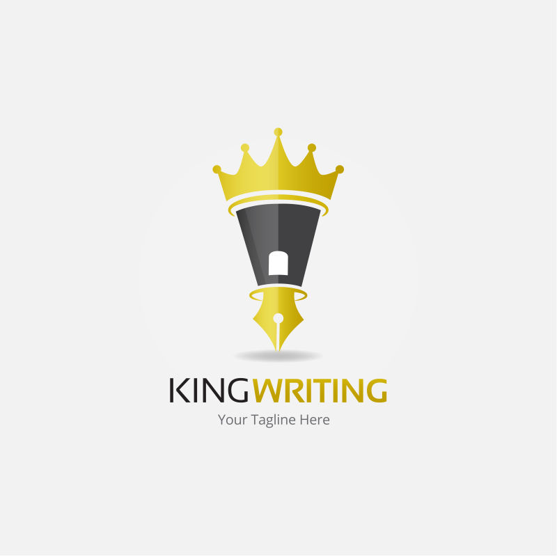 矢量抽象书写之王概念的标志设计