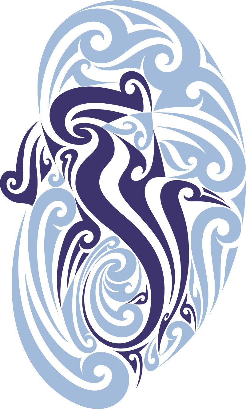 个性的鲨鱼纹身矢量设计