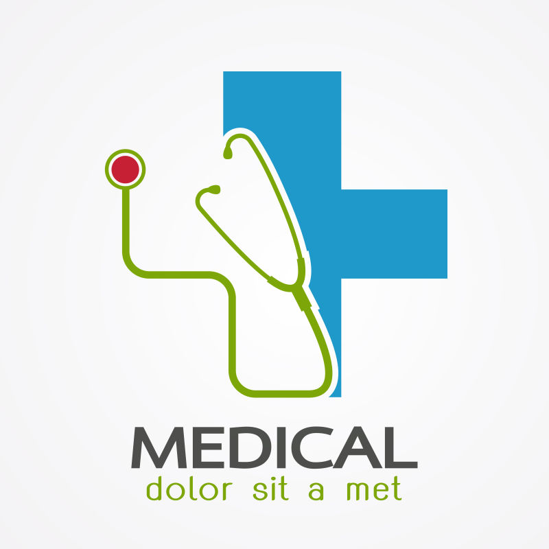 矢量的医疗logo设计的插图
