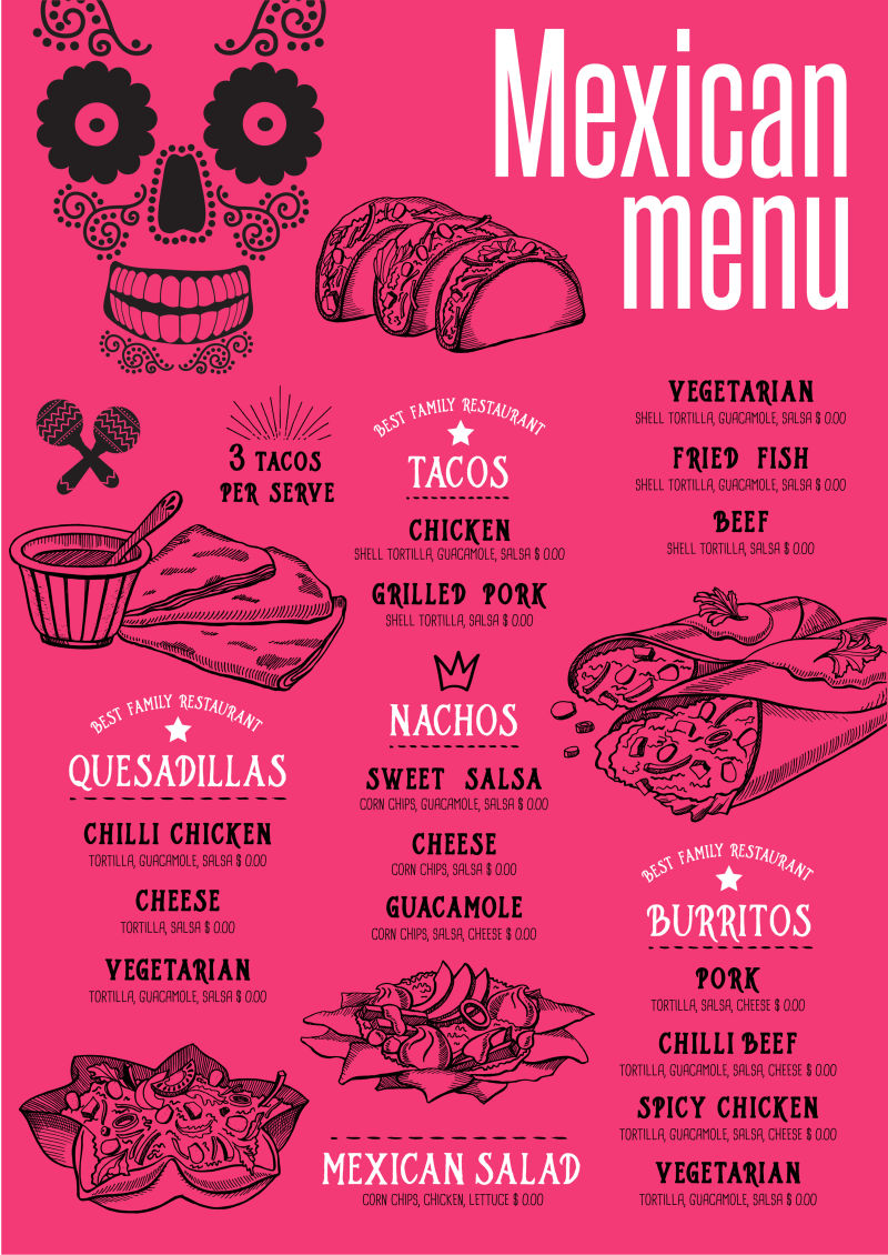 墨西哥特色美食菜单图片