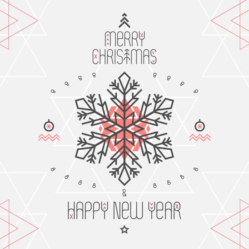 矢量的雪花图案背景