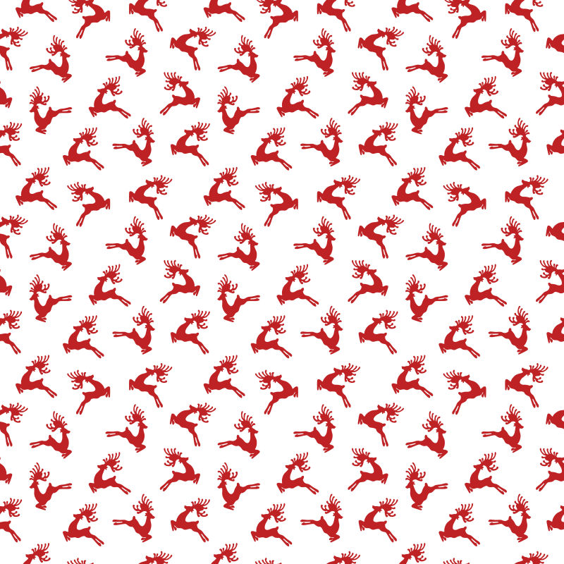 红色驯鹿图案背景矢量设计
