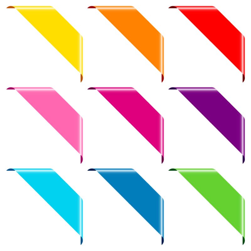 矢量的彩色纸条插图