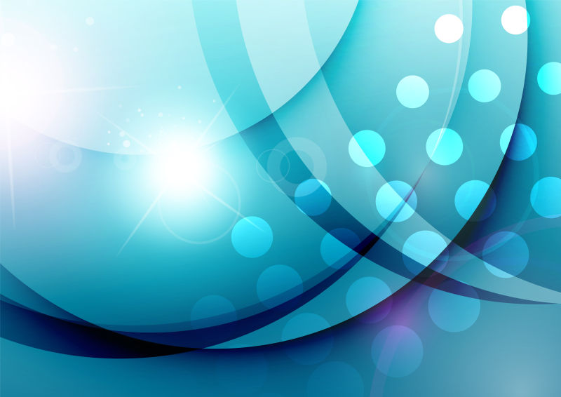 蓝色圆形曲线背景矢量设计